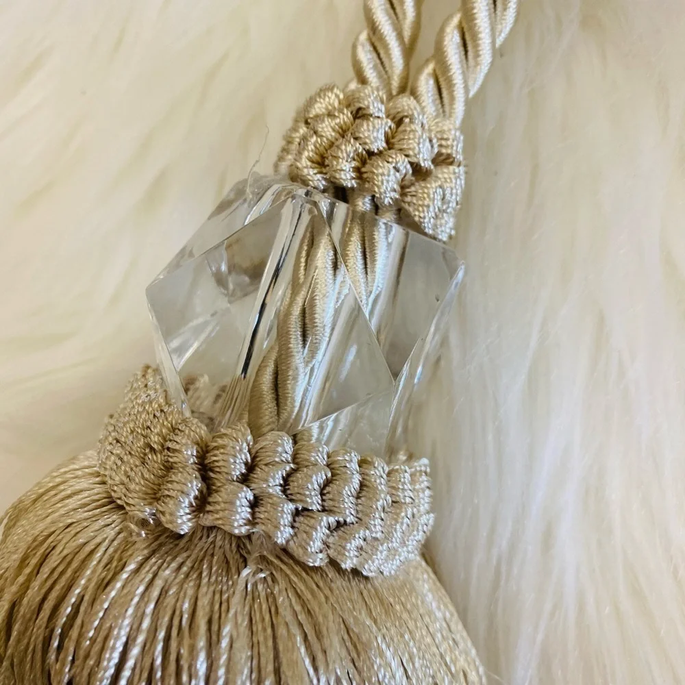 Kentex Homes decorative curtain tie backs in champagne color (one pair)